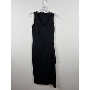 ARCHIVAL 90s Narciso Rodriguez Wool Sheath Dress | Made in Italy US 4 Black